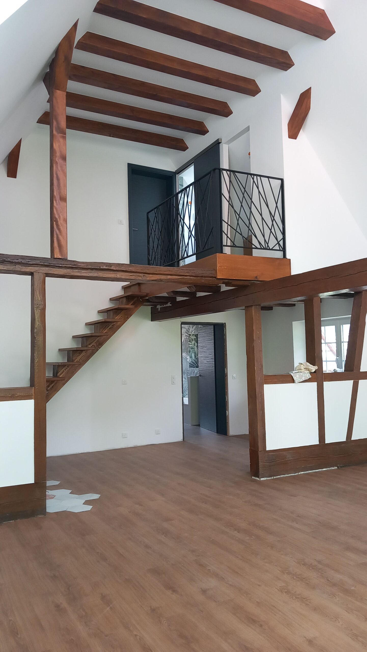 Intérieur d'un maison écologique - Construction réalisée par Biosphère Habitat